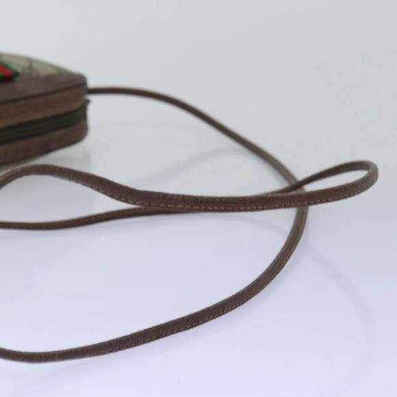 GUCCI GG Supreme Web Sherry Line Shoulder Bag PVC Beige 156 02 066 Auth 76829 - Picture 7 of 16